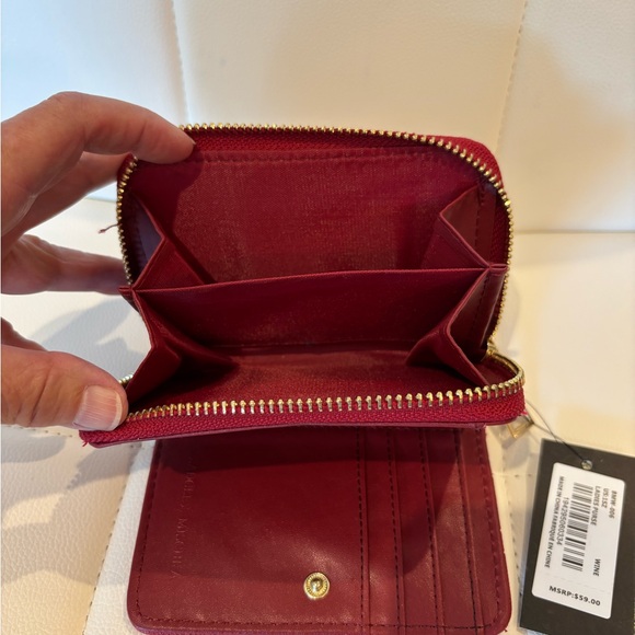 Badgley Mischka Red Vegan Leather Wallet - Picture 3 of 3